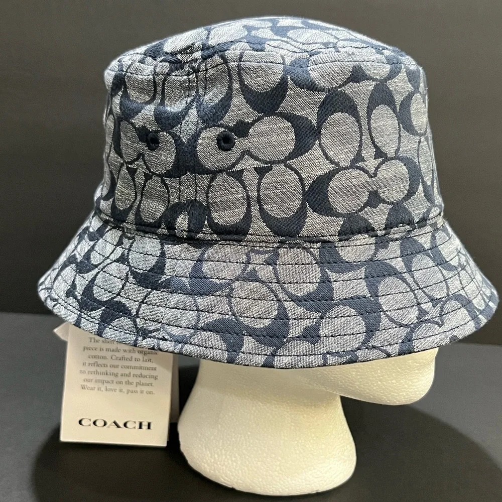 Coach Blue Patterned Men's Hat - Picture 8 of 10